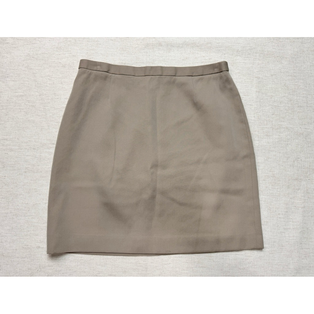 J Crew Women’s Wool Skirt size P12 Tan Khaki Corporate Business Academia Career
